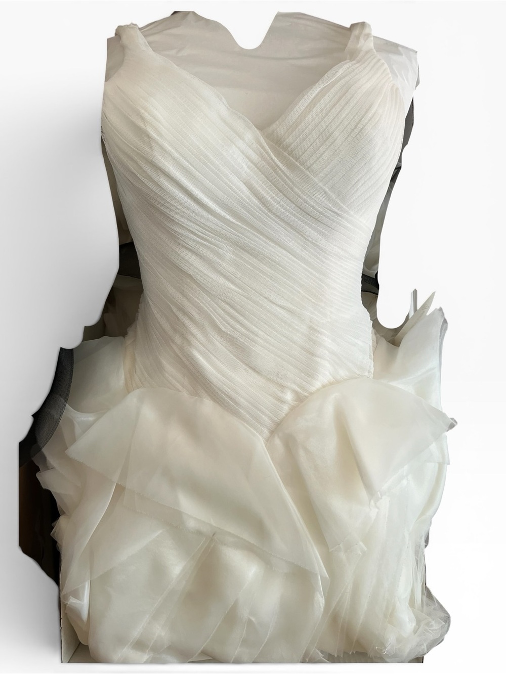 Vera Wang White Wedding Gown Vw351029 2012 Sz 8 - Picture 3 of 7